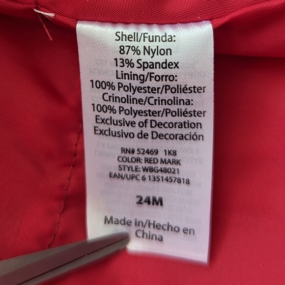 Red Lace Toddler Dress - Picture 3 of 5